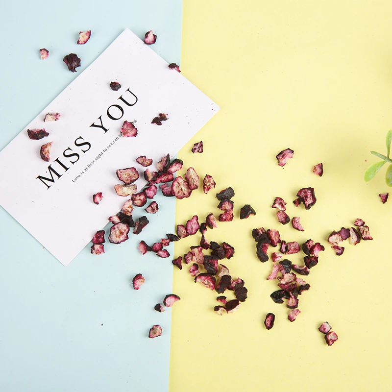 Lujia Best Quality 100% Pure Liofilizadas Blueberry Fruit Cube Freezedried Blueberries Dice