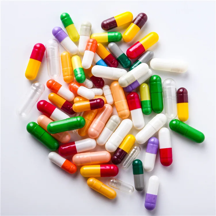 Wholesale colorful customized halal vacant gelatin empty capsules 00 white empty capsule