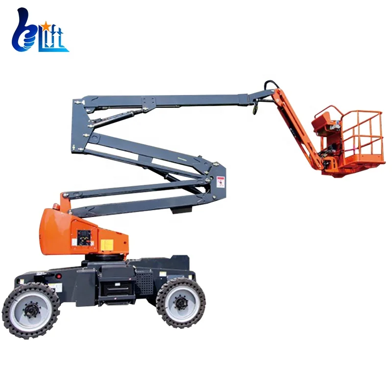12m 16m 20m 24m Electric Battery Diesel Lifting Air Conditioner Driveable Boom Lift Rental Telescopic Small Boom Lifts