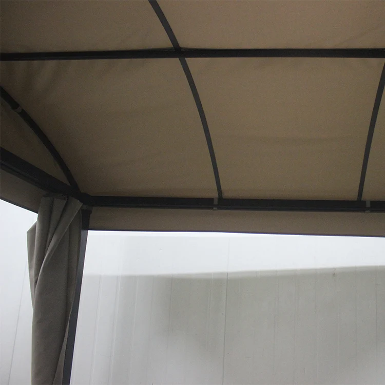 Convertible Outdoor Gazebo Bed Curtains Stainless Steel Pergola Arbours Coated Porch Backyard Garden Sunbathing