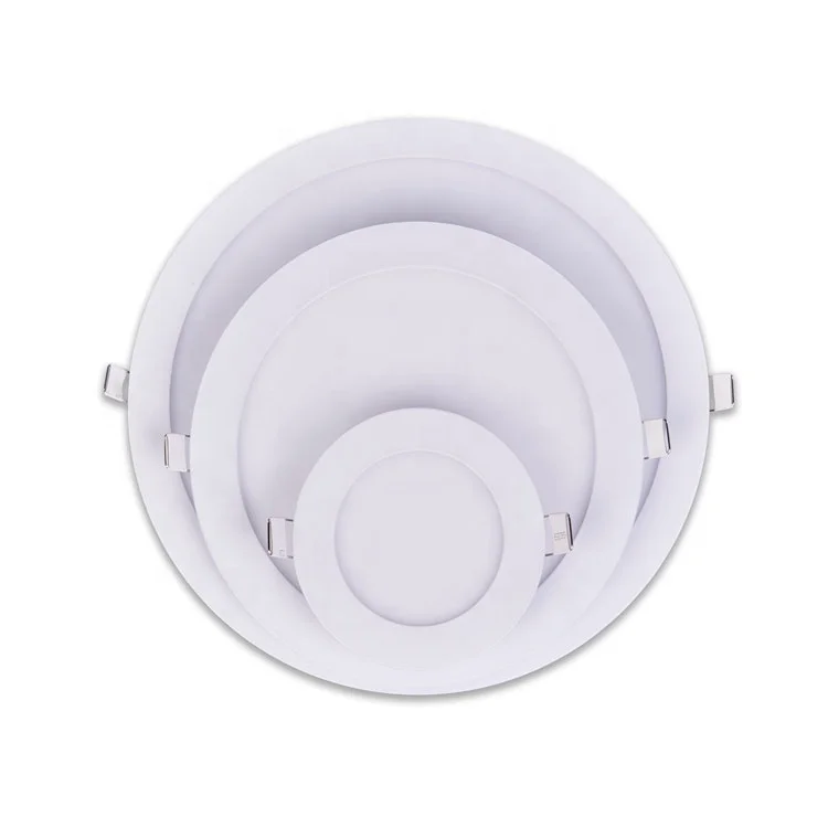 Banqcn 2024 High Lumen LED Panel Light Aluminum Slim Downlight 12W Recessed LED Light AC Power Supply Warm White Emission