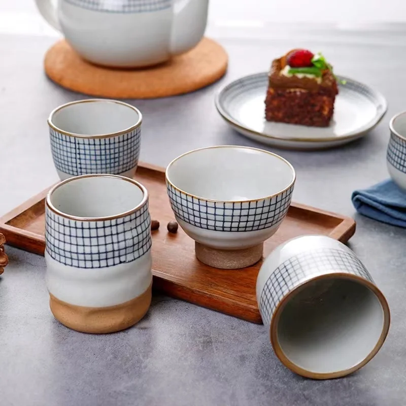 Уникальная японская керамическая чайная чашка фарфоровая бытовая кружка для воды сакэ