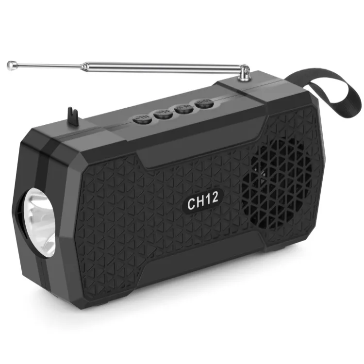 Professional Solar Series Mini Outdoor Portable Bt Solar Energy Speaker With Flashlight Fm