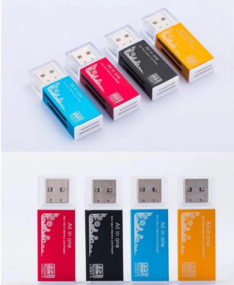  Все в одном USB 2 0 кард-ридер для SD/TF Мини Мульти устройство чтения карт