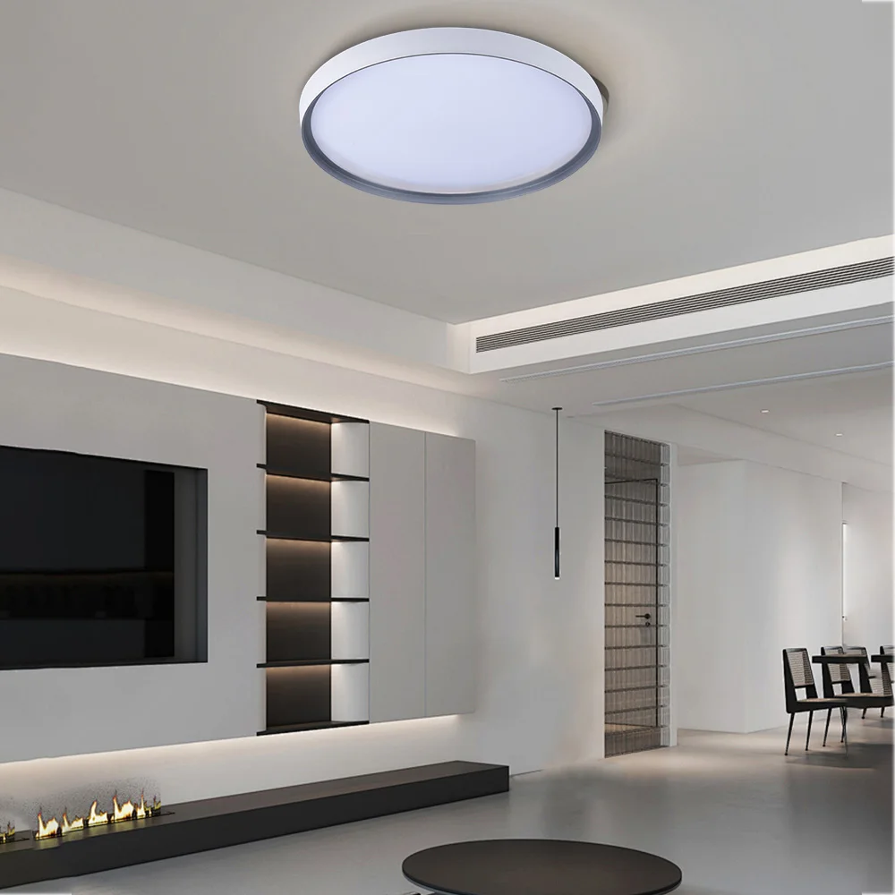 New Indoor Bedroom led eye protection ceiling lamp 110-240v 44W 3colors modern ultra-thin circular ceiling lamp