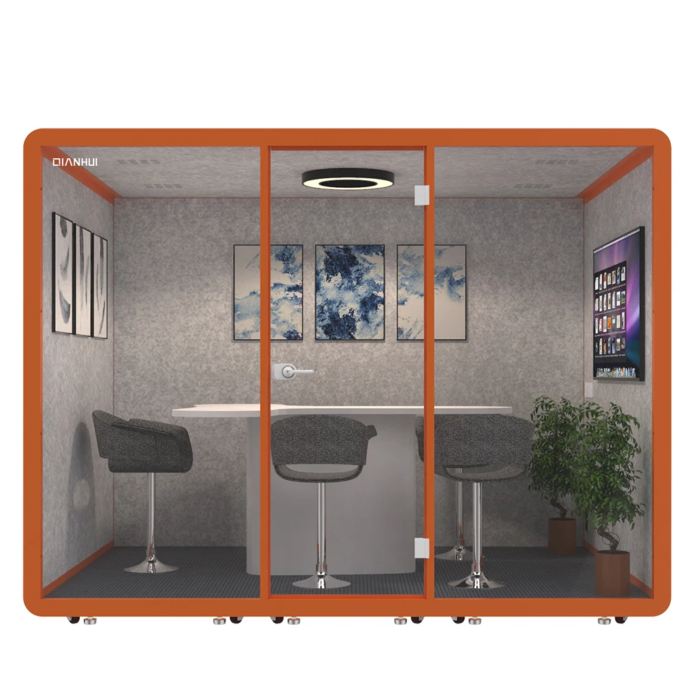assemble and private cabin working pod soundproof office phone booth  acoustic room soundproof meeting phone booth phone pod