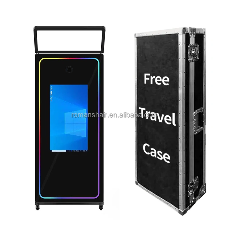 Portable Led Frame Digital Selfie Photo Booth Magic Mirror 70 65Magic Mirror Photo Booth with Printer