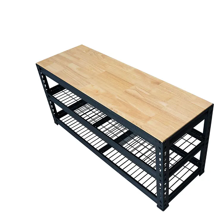 Heavy duty shelving system loading 200KGS 2 tier metal wire shelves rack