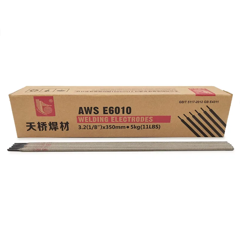rutile-cellulosic sodium type welding rod E6010 2.5mm 3.2mm 4.0mm