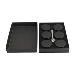 Wholesale custom black exquisite coffee tea gift packaging paper box with lid