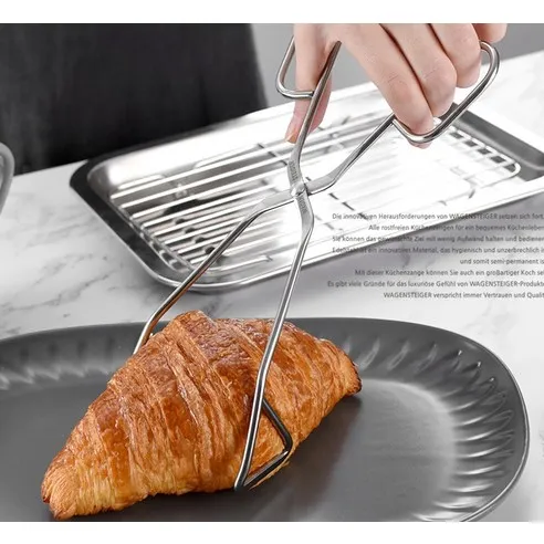 Hot Selling Korea Style Multifunction Stainless Steel 304 Outdoor Camping Cooking BBQ Beef Meat Food Crucible Tong