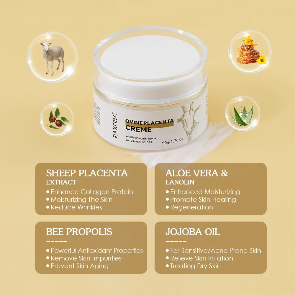New Arrival Anti-Wrinkle Ovine Placenta Cream Ideal For Rejuvenating Tired And Unhealthy Skin