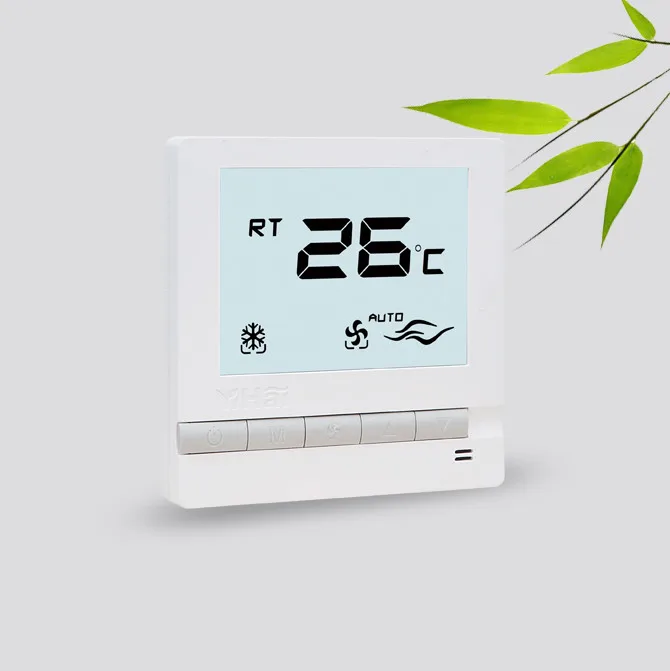 cheapest fcu room thermostat with big LCD for hotel