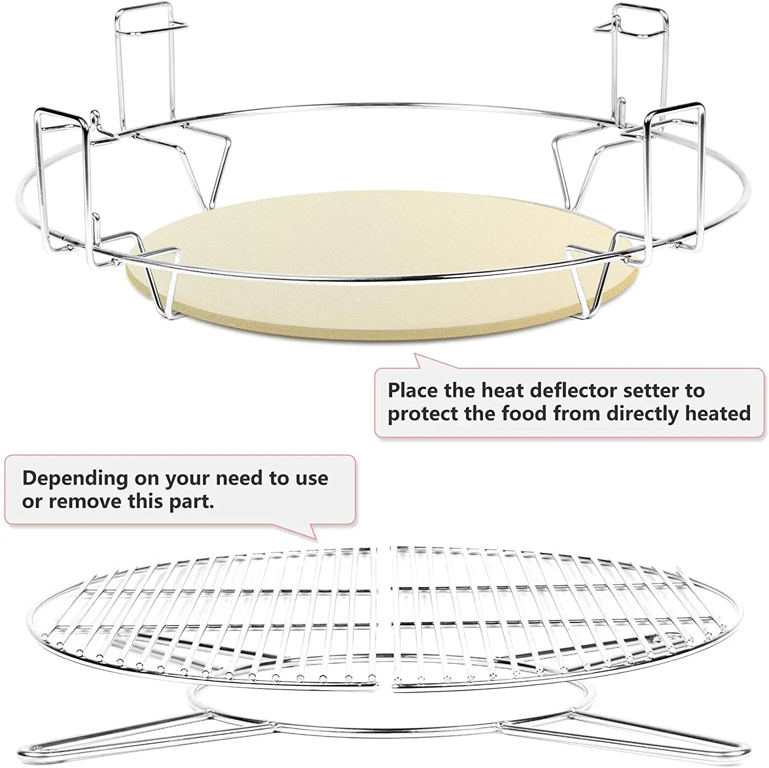 High Quality Large Area Stainless Steel Barbecue Grill Round Net Outdoor Hanging Grate