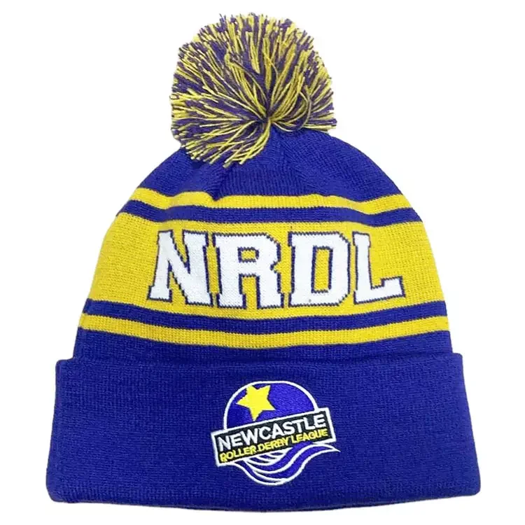 Модные высококачественные акриловые теплые зимние шапки, шапки, вязаные шапки для взрослых и детей, шапочка с индивидуальной вышивкой логотипа с помпоном