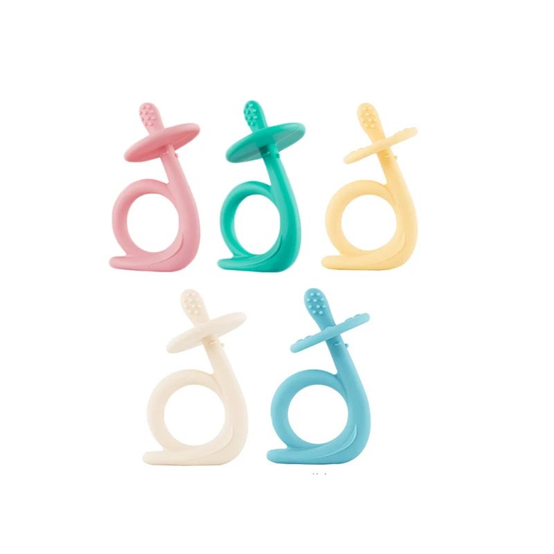 Animal Food Grade Silicone Baby Teething Toys Molar Chew Toy Wrist Teether Babi Silicon Teethers for Newborn Babies Soothing