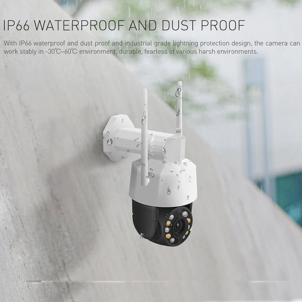 REHENT Patrol Auto Tracking WiFi 5MP 20x Optical Zoom PTZ CCTV Floodlight Color Night Vison Outdoor Security Tuya IP Camera