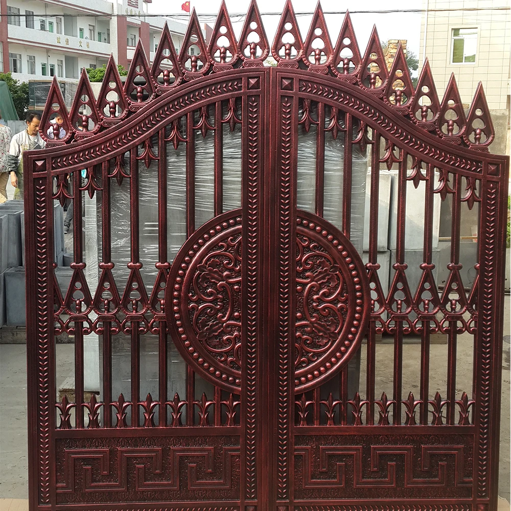 Indian House Main Gate Designs Galvanized Cast Aluminum Garden Gates Portail Aluminium Gates Driveway For Villa