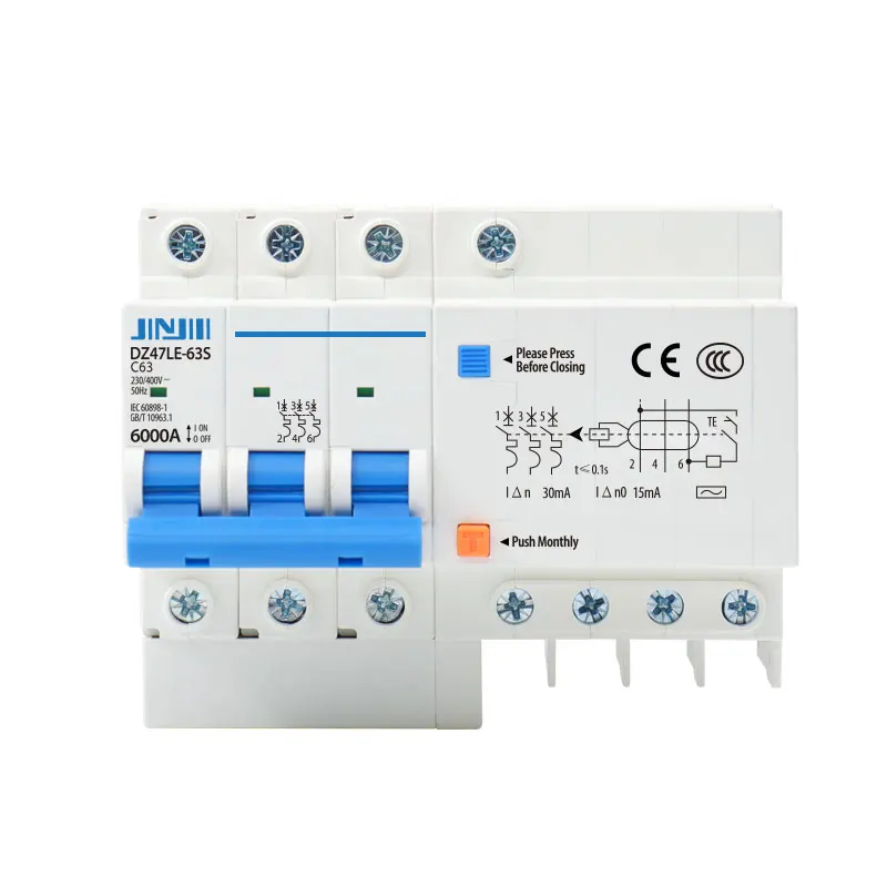 ODM OEM 1P+N 6A 10A 16A 20A 25A 32A RCD Circuit Breaker RCCB Residual Current Circuit Breaker With CE Certificate