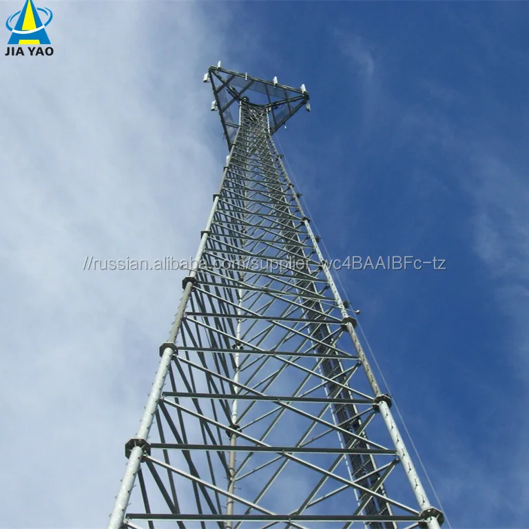 25m lattice tubular galvanized steel structure guy electric telescopic antenna communication mast tower