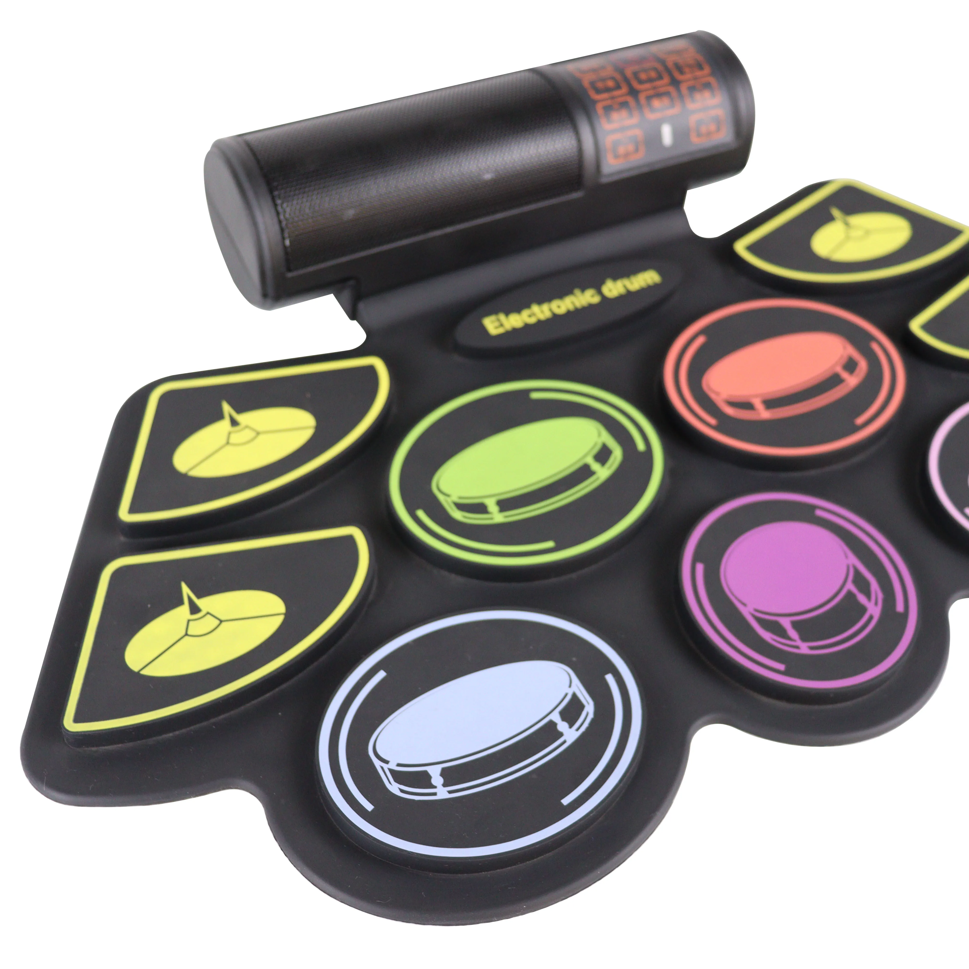 Portable Digital Drum Kit Roll-Up Drum 9 Practice Pad Bluetooth Wireless Electric Drums For Holiday Birthday Gift