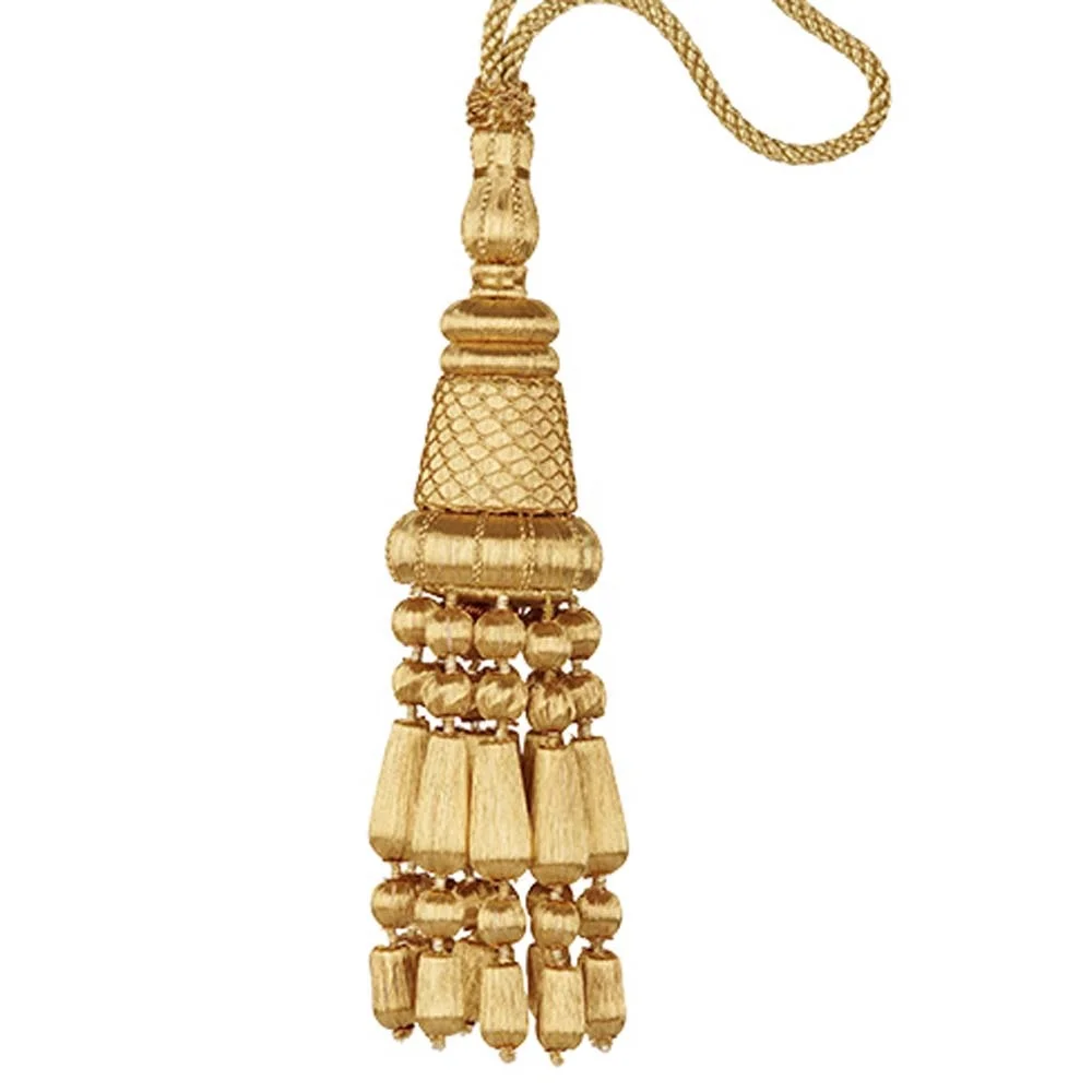 gold bullion tassel for churches  Gold borlas con bolitas DECORATION BULLION TASSEL
