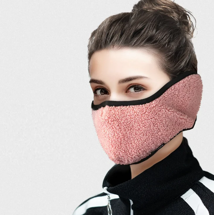 AGRADECIDO Unisex Ear Muffs Outdoor Cold Proof Face Cover Fur Ear Warmer