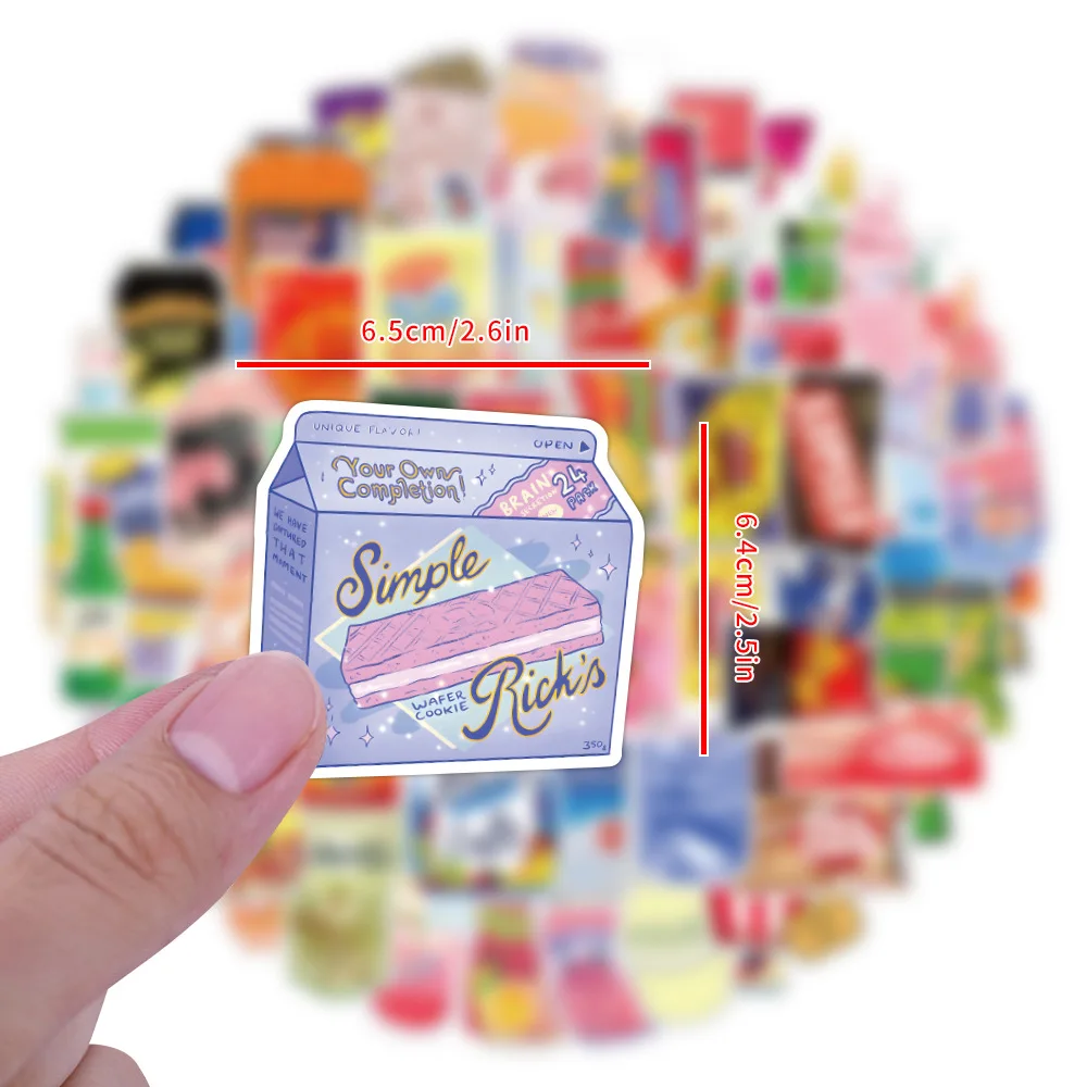 100PCS Snack Packaging Graffiti Stickers Decorated Suitcase Guitar Sticker Notebook Lunch Box Diy Waterproof Stickers Wholesale