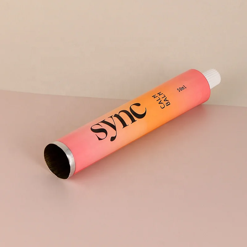 Cosmetic Metal Aluminum tube 2024 New Arrival customizable wholesale empty round pink orange eye cream skin care package