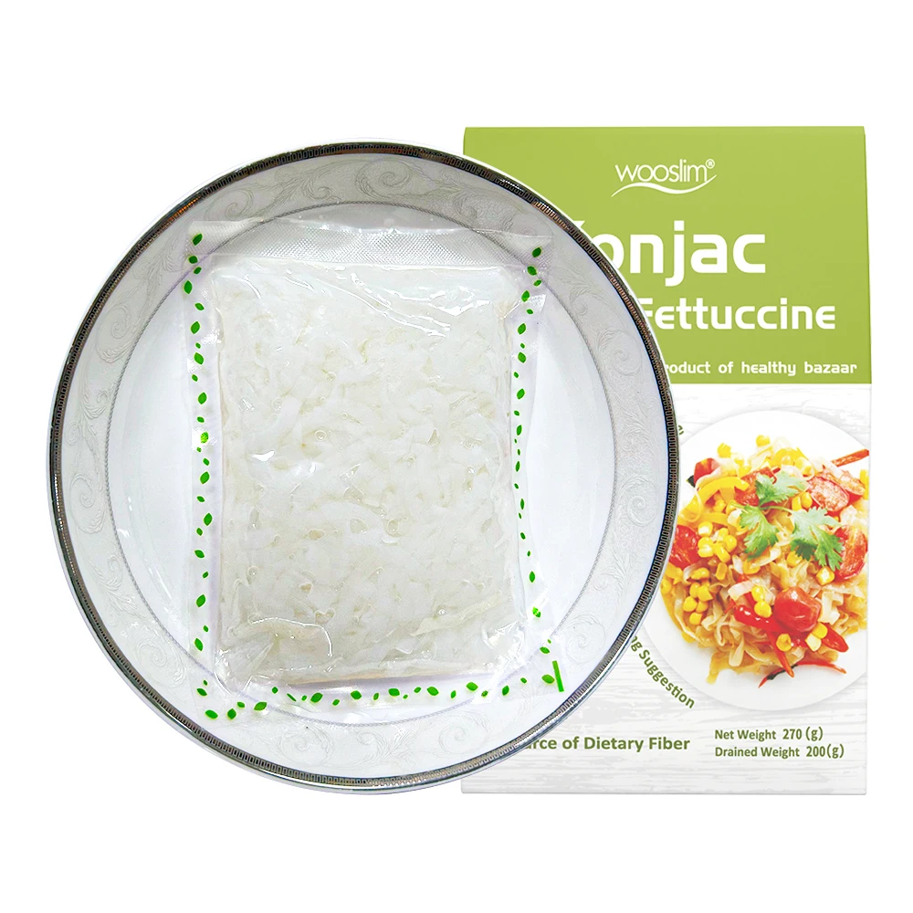 Оптовая продажа низкоуглеводный Конжак феттучин здоровый безглютеновый с нулевым содержанием жира и высоким клетчатки веганский феттучцин для похудения