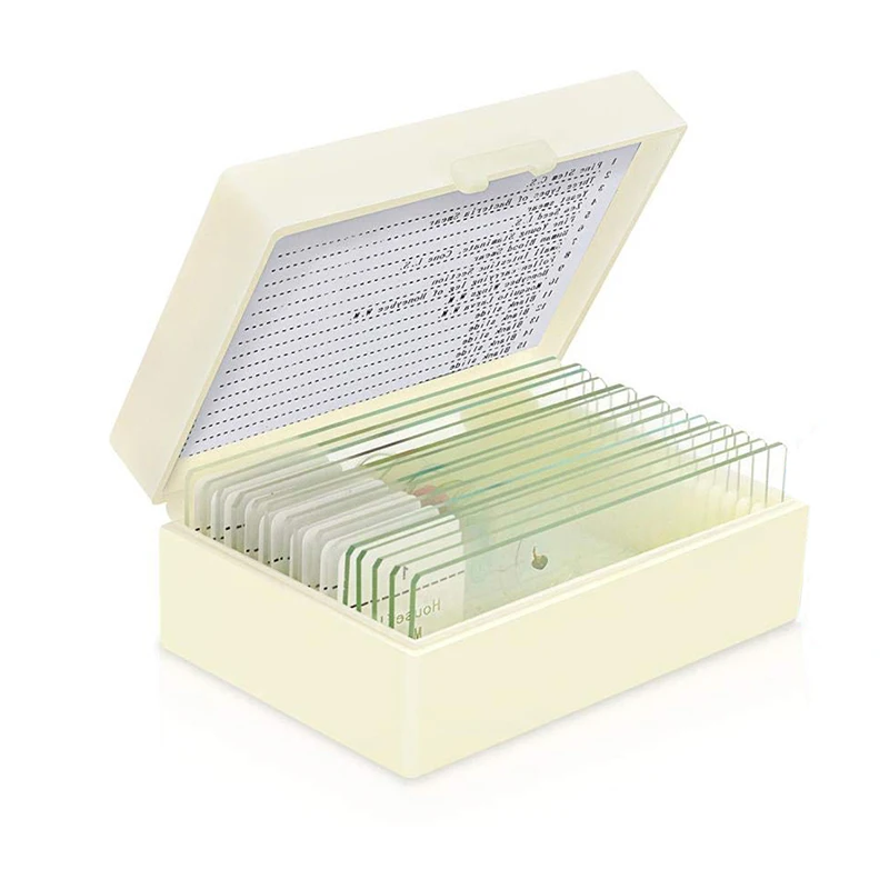 Medical School Used 15pcs Specimen Glass Biology Microscope Prepared Slides