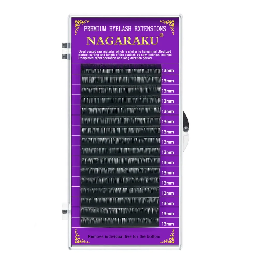 NAGARAKU 16Rows Faux mink individual eyelash lashes maquiagem cilios for professionals soft mink eyelash private label lashes