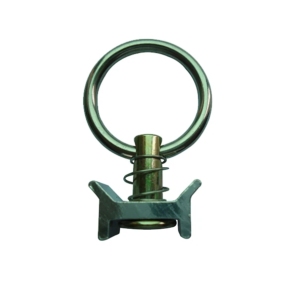 L Track Accessories Single Stud Fitting with Stainless Steel Round Ring for Air Cargo Tie Down Heavy Duty Ring