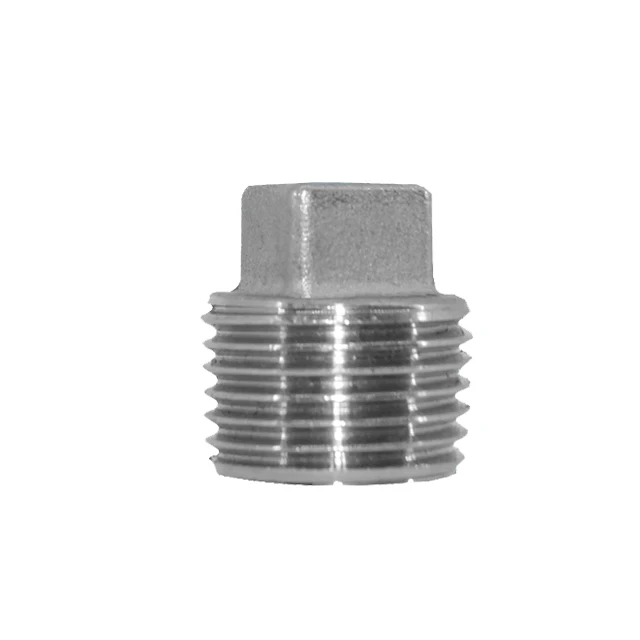 Good quality stainless steel solid electrical male thread 3/8 npt square plug