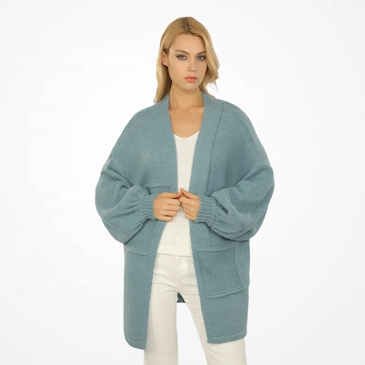 Newest Women Knit Wool Sweaters Cardigan Long Woolen Cardigan for Women