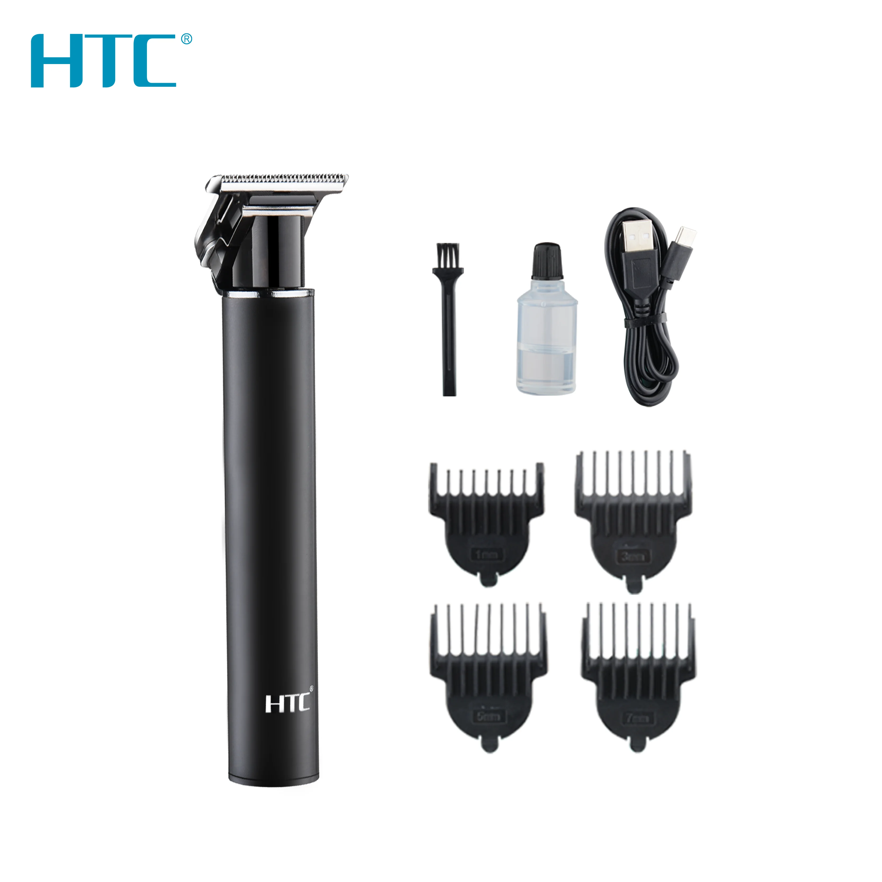 HTC AT-115 Electric Hair Trimmer Beard Hair Cutting USB Cordless Hair Clipper Zero cutting