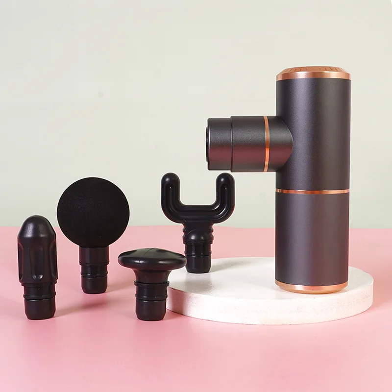 
Dropshipping LCD Display Electric Hand Held Booster Percussion Vibration Muscle small Massage Gun 