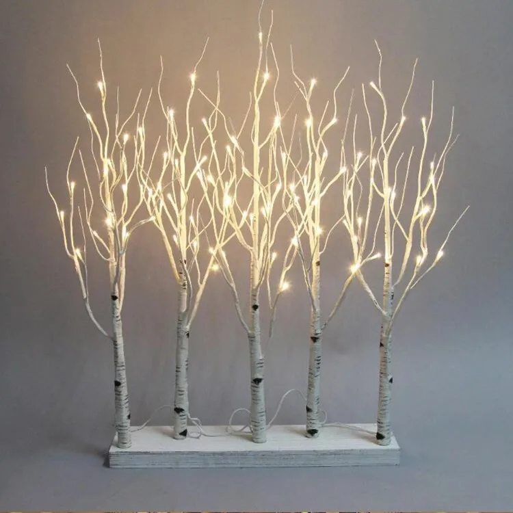 Custom Lighted Trees for Weddings Birch Christmas Decoration Tree Light