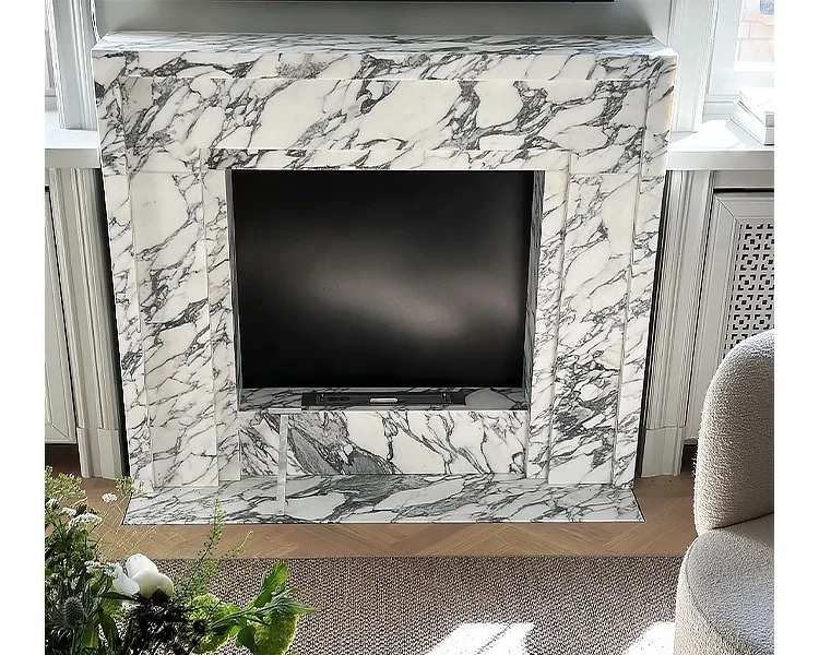 Luxury Marble Tiles Stone White Marble Countertop For Designer Hotel Floor Desk Dining Table Arabescato Marble Slab