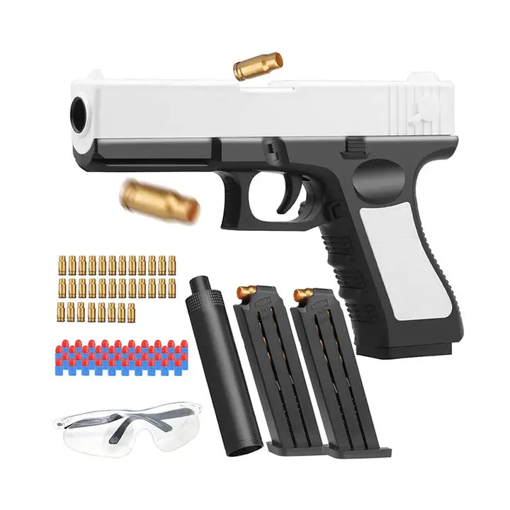 Пластиковый пистолет реального размера, игрушечные мягкие пули, пистолет, игрушечный пистолет-бластер для бойнинга или игры