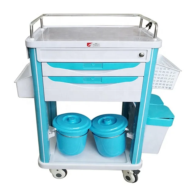 
stainless steel prices emergency hospital crash cart Abs electric medical trolley 