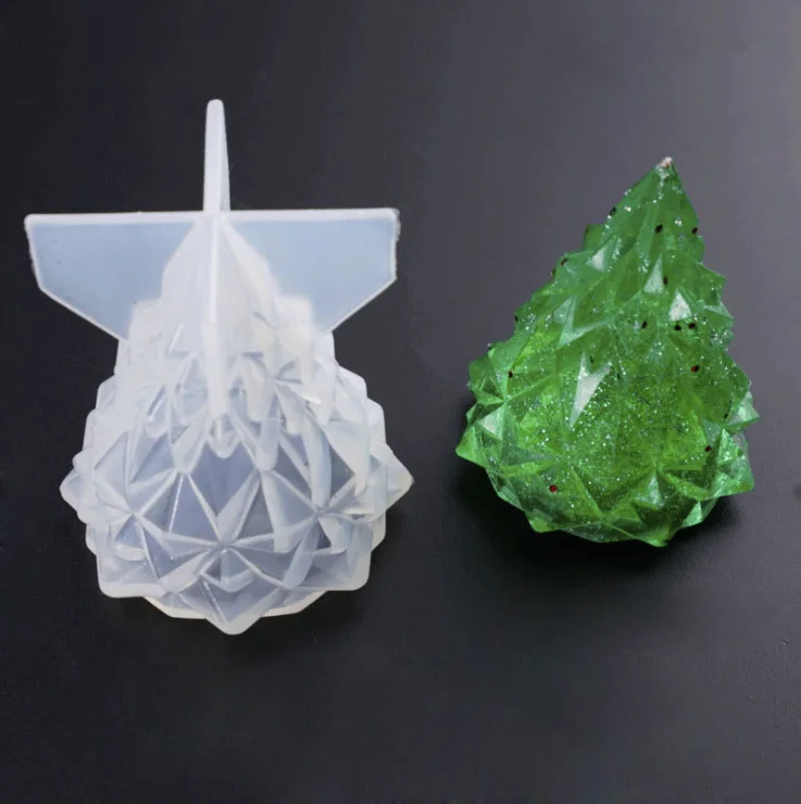 Factory Wholesale DIY 3D Handmade Christmas Tree Silicone Mold for Plaster Gypsum Resin Epoxy Candle