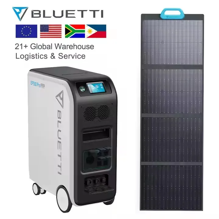 Bluetti EP500Pro + PV350 солнечные панели несколько зарядных станций блок питания генератор без двигателя