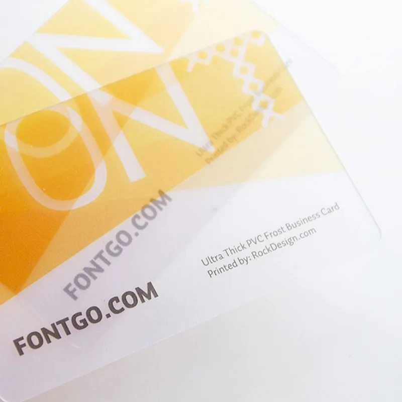 Custom PVC Clear Business Cards Promotional Transparent Plastic Business Service Card