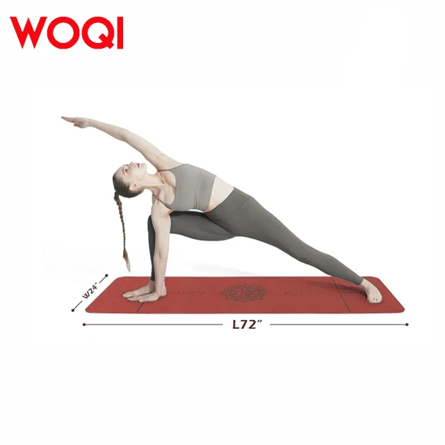 WOQI Custom Pattern Printed TPE Yoga Mat High Quality Non-Slip Travel Exercise Mat Washable Organic Design