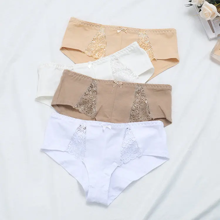Plus Size Women Cotton Underwear Ladies Panties Cotton Lace Underwear