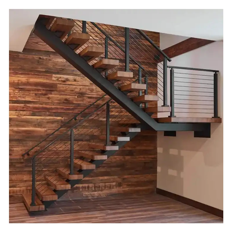 Customized Interior Stair Villa Decoration Elegant Fancy Wrought Aluminum Railing Stair