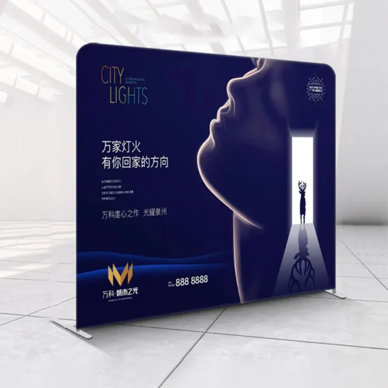 Custom Printing Size Tension Fabric Cover Pillow case Backdrop Large Backdrop Display Banner Stand