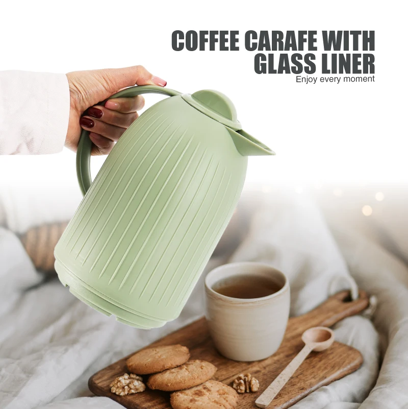Customized Vaccum Insulation Dallah Arabic Coffee Carafe Pot With Glass Liner