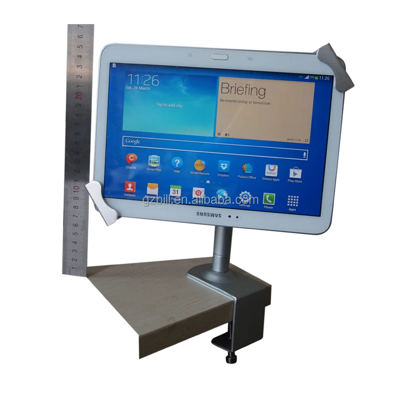for 10 to 13 inch universal Tablet Security table clamp stand 360 degree rotation with lock holder for surface Pro 7 12.3 inch